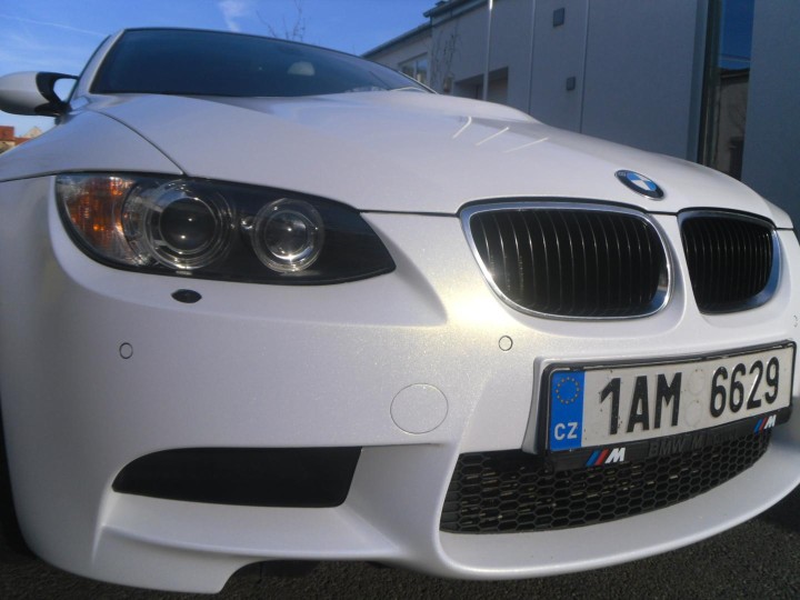 3D autofólie bílá perleť