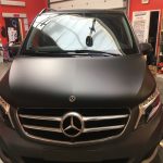 Celopolep Mercedes V včetně vizualizace: černá matná a graphit matná metalická autofolie